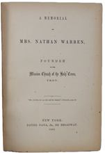 Load image into Gallery viewer, A Memorial of Mrs. Nathan Warren, Founder of the Mission Church of the Holy Cross, Troy