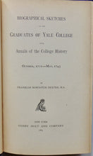 Load image into Gallery viewer, Biographical Sketches of Graduates of Yale College &amp; College History (3 vols)