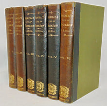 Load image into Gallery viewer, Boswell&#39;s Life of Johnson (6 volume set) 1887