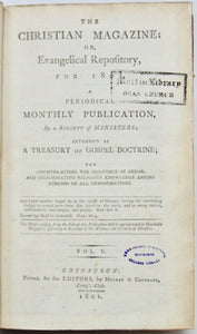 A Society of Ministers. The Christian Magazine; or, Evangelical Repository for 1801