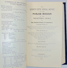 Load image into Gallery viewer, 1907-1913 Reports of the Punjab Mission of the Presbyterian Church in the United States of America