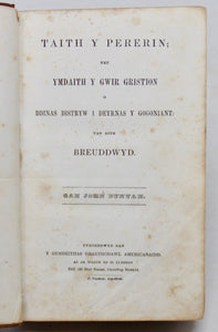 Bunyan, John. Taith y Pererin, Pilgrim's Progress in Welsh, American Tract Society