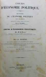 Blanqui, A.; Rossi, M. P.; Buret, Eug. Cours D' Économie Politique (1843)