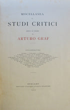 Load image into Gallery viewer, Barbi, M.; Bellezza, P.; et al. Miscellanea di Studi Critici edita in onore de Arturo Graf