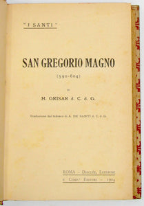 Grisar, H. San Gregorio Magno (590-604)