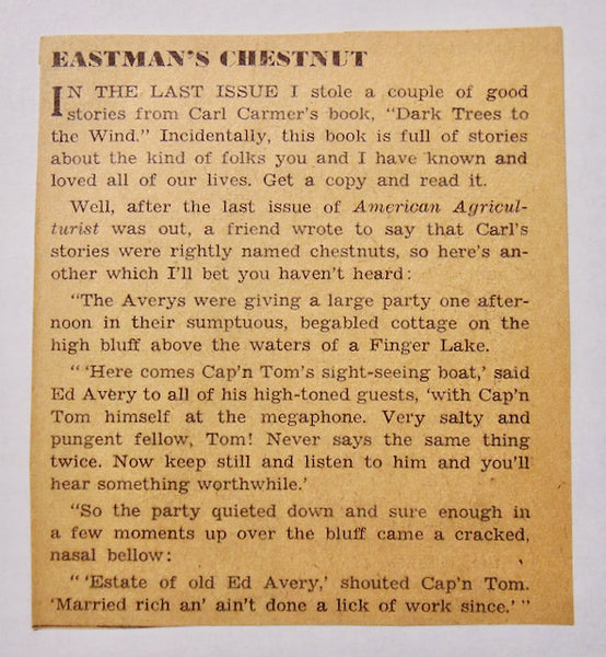 Carl Carmer could spin a yarn
