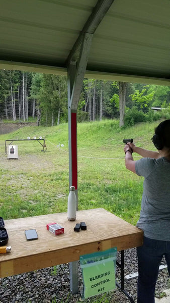 Susan at the range, preparing for the zombie apocalypse