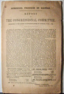 Subduing Freedom in Kansas 1856 Congressional Report, Outrages, Murders