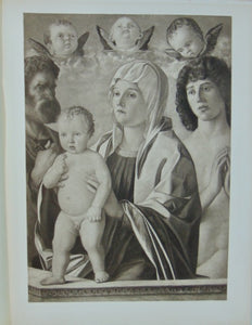 Photogravure. The Virgin between Saint Peter and Saint Sebastian, by Bellini