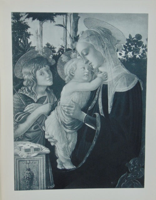 Photogravure. The Virgin, the Child and Saint John, by Botticelli