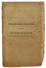 Load image into Gallery viewer, Beckwith, G. C. A Dissuasive from Controversy respecting the Mode of Baptism