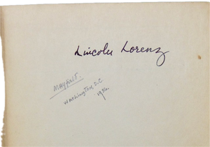Lorenz, Lincoln. The Life of Sidney Lanier [signed with ALS & Christmas card]