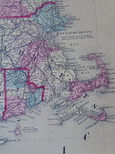 Load image into Gallery viewer, [MAP] Johnson&#39;s New England (c. 1860)