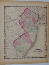 Load image into Gallery viewer, [MAP] Johnson&#39;s New Jersey (c. 1861)