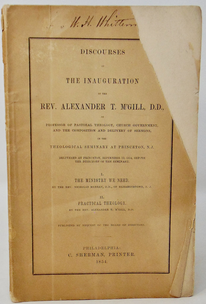 Princeton Sermons on the Ministry and Theology (1854)