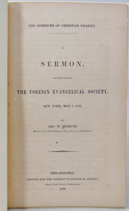 The Strength of Christian Charity 1844 Presbyterian Missionary Sermon