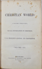The Christian World Monthly Publication for all Denominations of Christians 1843