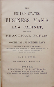 The United States Business Man's Law Cabinet , 7 books bound together (1868)