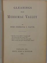 Load image into Gallery viewer, Miss Rebecca Davis, Gleanings from Merrimac Valley (1881)