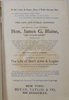 1884 Presidential Campaign Biographies, James G. Blaine & Gen. John A. Logan