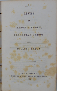 Lives of Baron Steuben, Sebastian Cabot and William Eaton