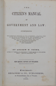 The American Citizen's Manual of Government and Law (1860)