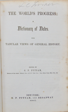 Load image into Gallery viewer, The World&#39;s Progress: Dictionary of Dates, with Tabular Views of General History