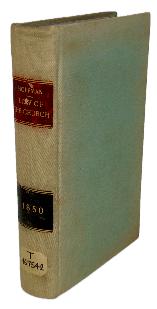 A Treatise on the Law of the Protestant Episcopal Church in United States 1850