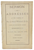 Funeral Sermon for Rev Lyman Wright Pastor of Baptist Church Binghamton, NY 1879