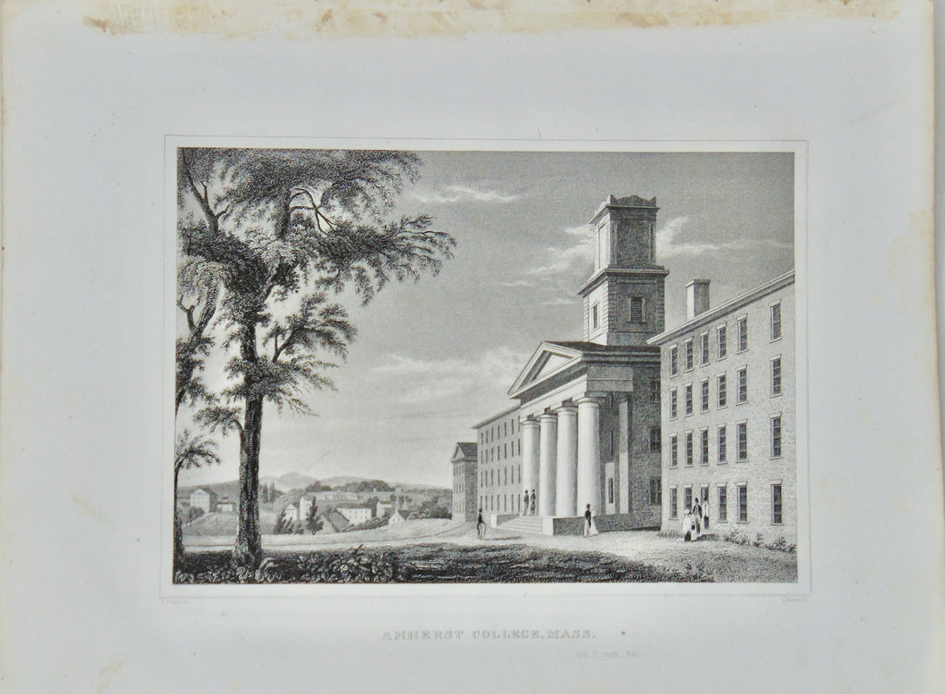 [ENGRAVING] Amherst College, Mass. 1846