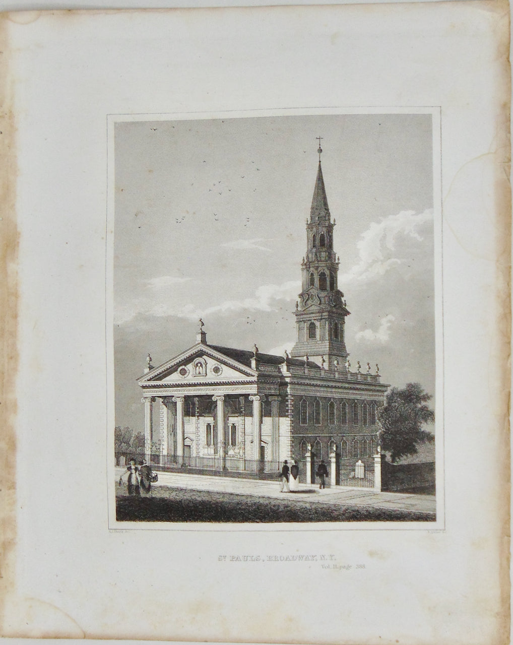 [ENGRAVING] St. Paul's Church, Broadway, N. Y. 1846