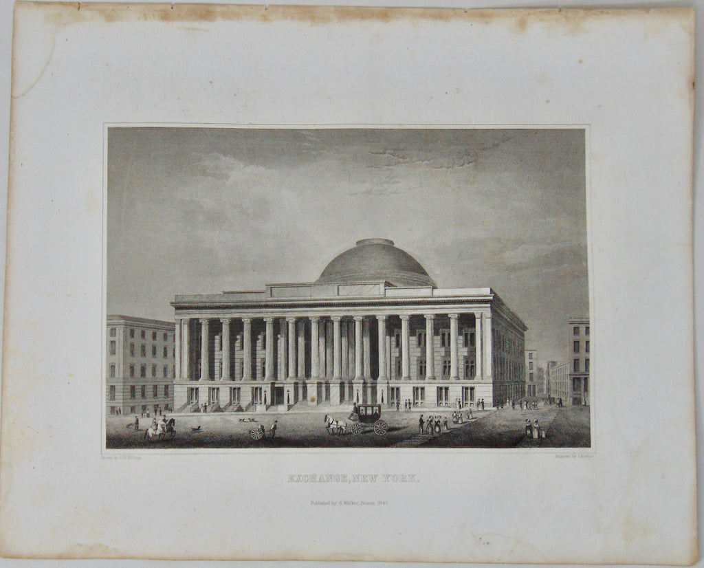 [ENGRAVING] Exchange, New York. 1846