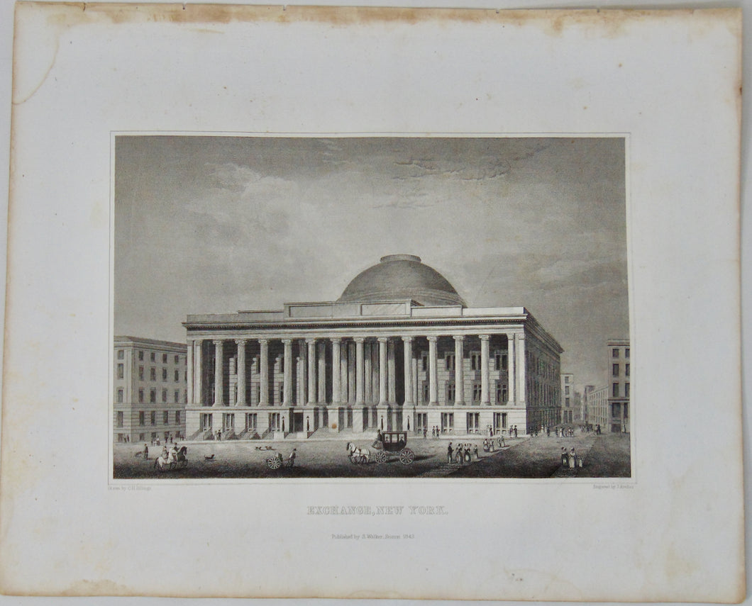 [ENGRAVING] Exchange, New York. 1846