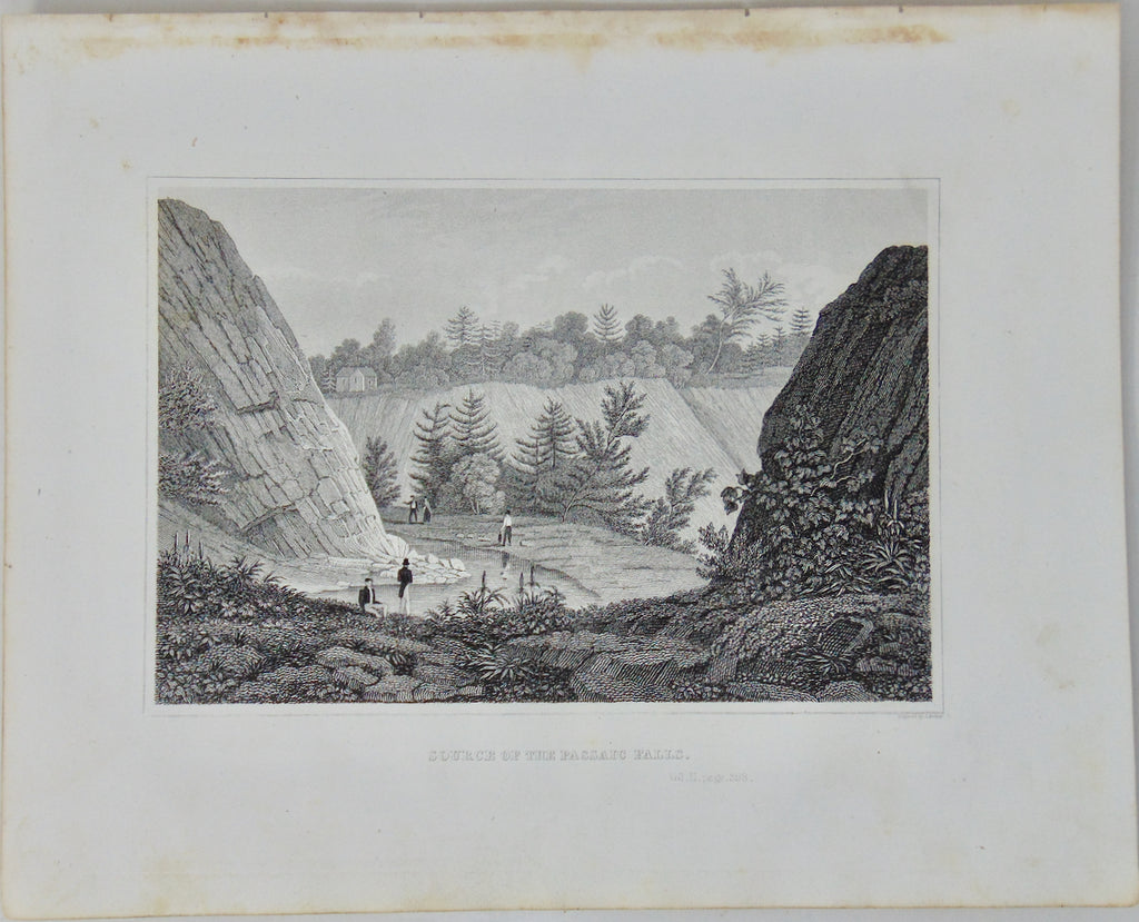 [ENGRAVING] Source of the Passaic Falls 1846