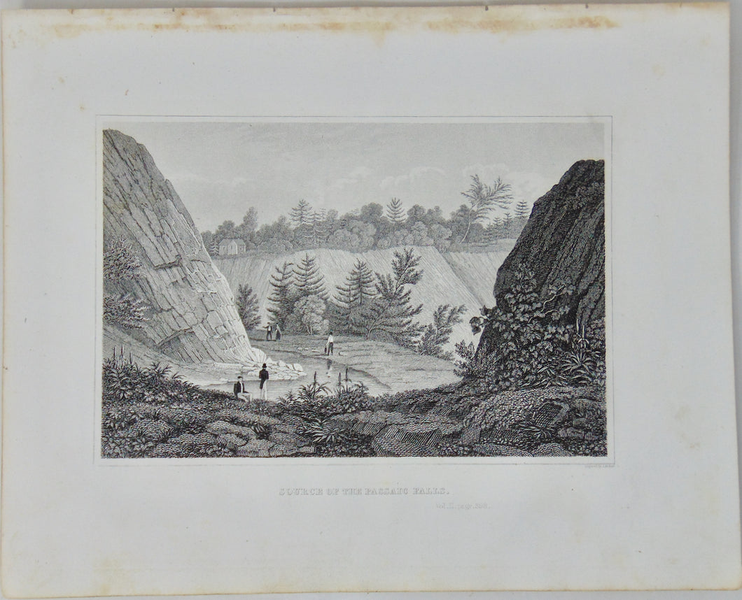 [ENGRAVING] Source of the Passaic Falls 1846