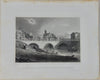 [ENGRAVING] The Race Bridge Fair Mount Water Works, Philadelphia 1846
