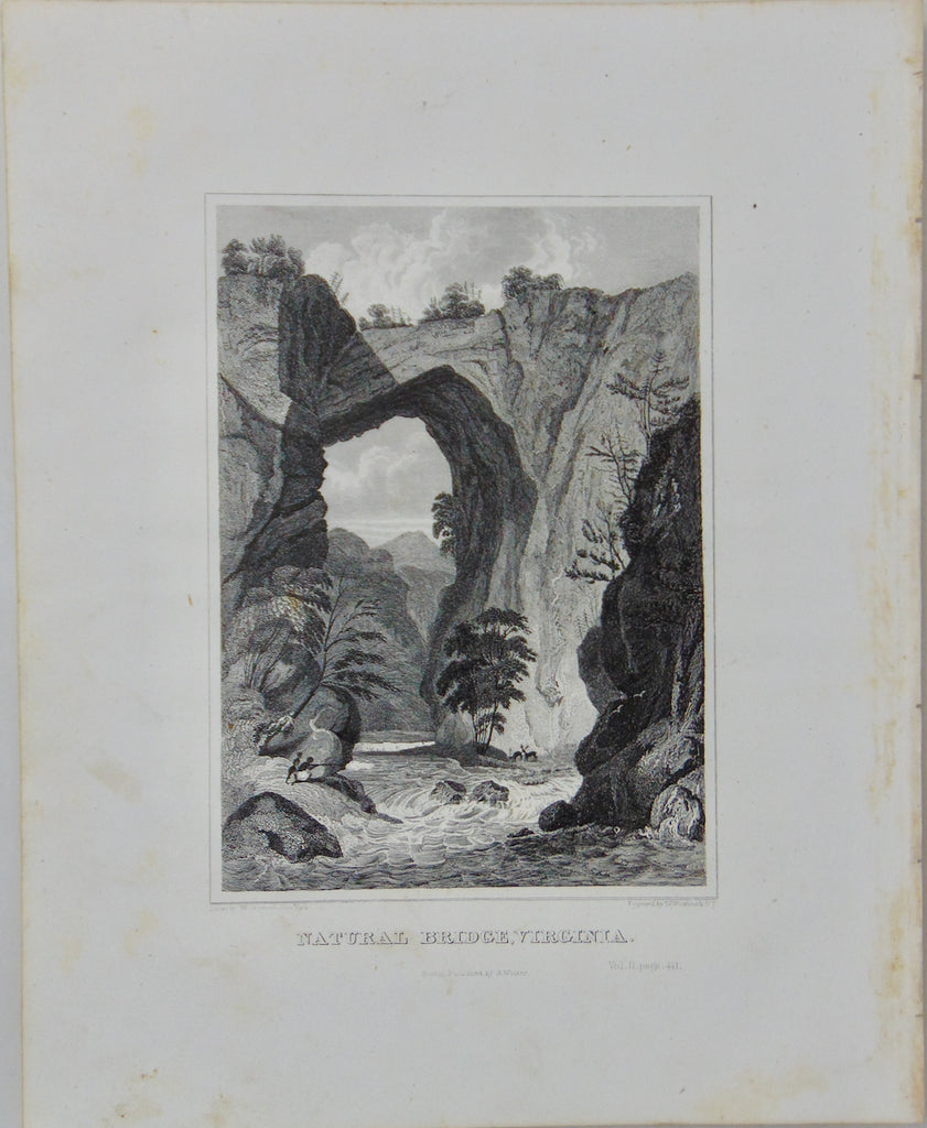 [ENGRAVING] Natural Bridge, Virginia (1846)