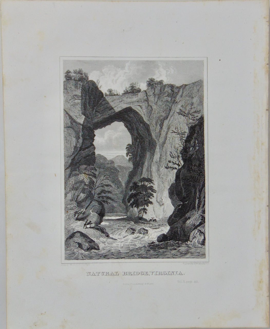 [ENGRAVING] Natural Bridge, Virginia (1846)