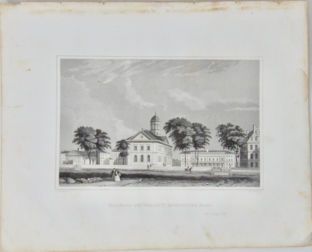 [ENGRAVING] Harvard University, Cambridge, Mass. 1846