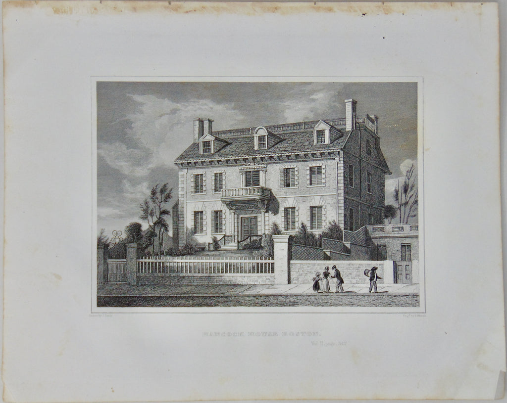[ENGRAVING] Hancock House, Boston. 1846