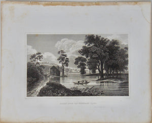 [ENGRAVING] Albany NY, from Van-Unsselaens (Van Rensselaer) Island 1846