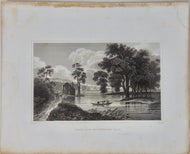 [ENGRAVING] Albany NY, from Van-Unsselaens (Van Rensselaer) Island 1846