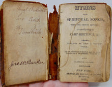 Load image into Gallery viewer, 1819 Camp Meeting Hymnal, Hymns and Spiritual Songs, with the Chorus Affixed