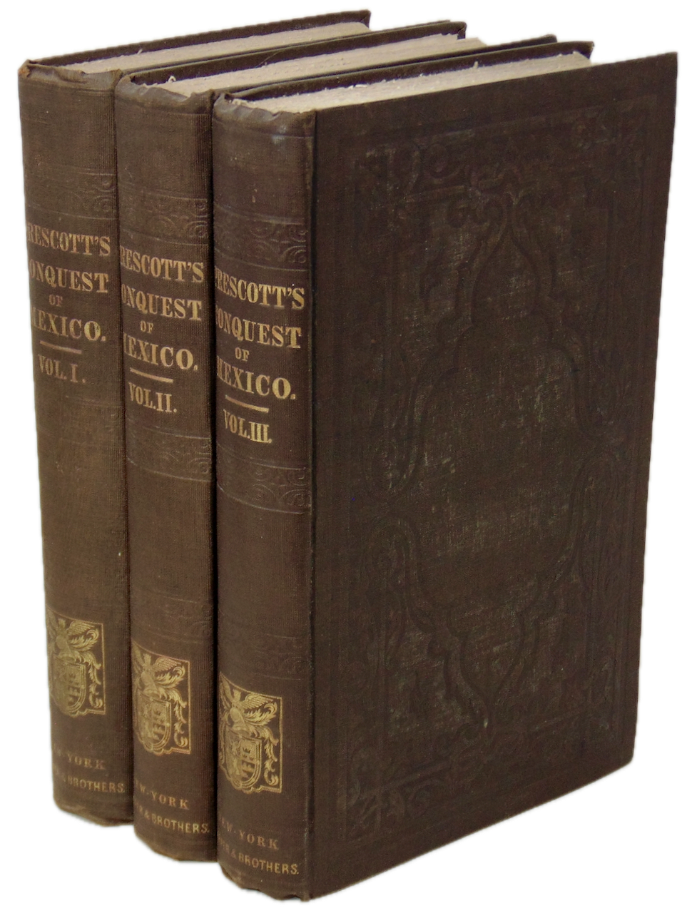 Prescott. History of the Conquest of Mexico (3 vol set)