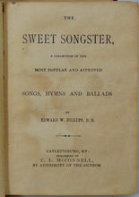 Load image into Gallery viewer, Billups, The Sweet Songster, 1854 Kentucky Baptist Hymnal