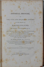 Load image into Gallery viewer, Rev. John Callender 1706-1748 History of Civil &amp; Religious Affairs, Rhode-Island