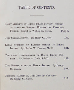 1885 Rhode Island Historical Society, Rhode Island History