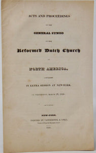 1826 General Synod of the Reformed Dutch Church in North America