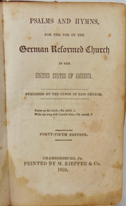 Psalms and Hymns for the German Reformed Church in the United States of America