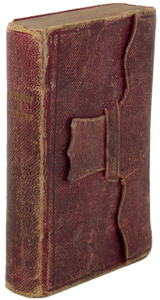 1861 Welsh New Testament pocket size with flap closure, American Bible Society